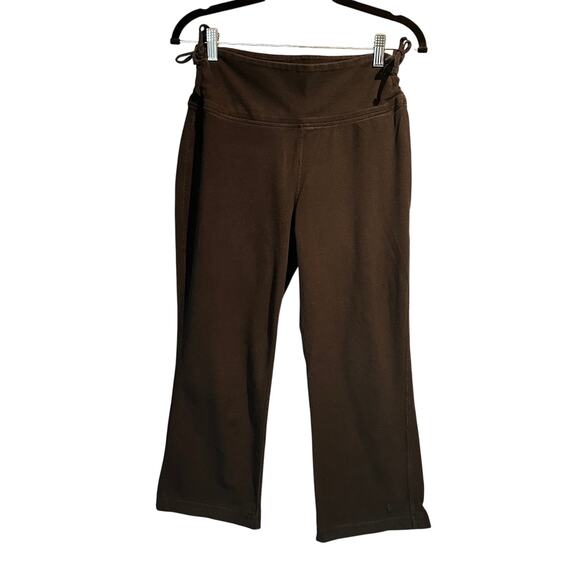 Danskin Now Black Capri Yoga Pants Size Small Ruched Waist Soft Comfy Lounge Gym - Picture 1 of 7